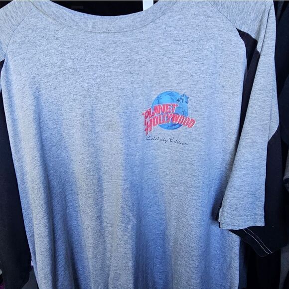 T-shirt men Gray size XXL planet Hollywood long sleeve 073 - Picture 2 of 4